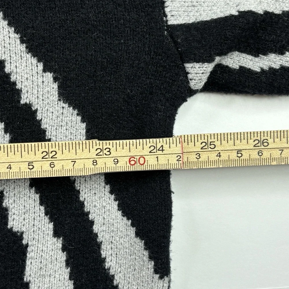 Aelfric Eden Whirlpool Knit Pullover Sweater Mens XL (Fits L) Black White Unisex